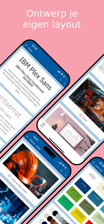 Eigen layout ontwerpen in de Website Builder-app – smartphone