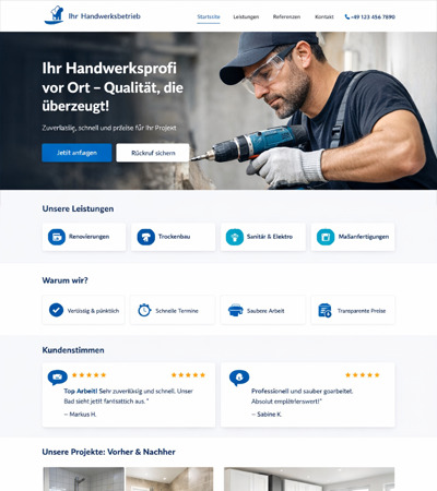 Handwerker Webseite