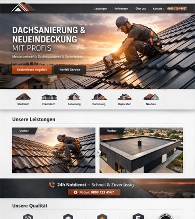 Dachdecker Webseite